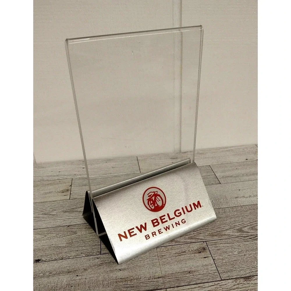 New Belgium‎ Brewing Co Fat Tire Bike Tabletop Acrylic Sign Holder Bar Decor